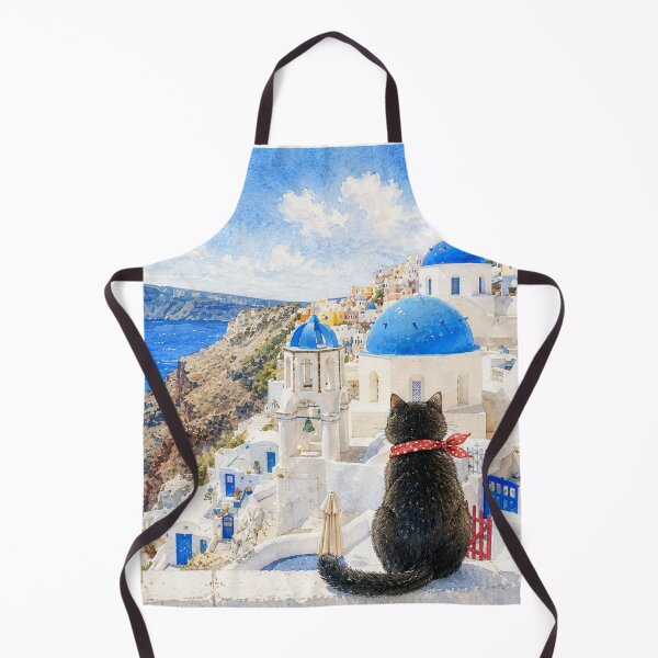 Item preview, Black Cat's Journey: Santorini, Greece designed and sold by lbl-shop.