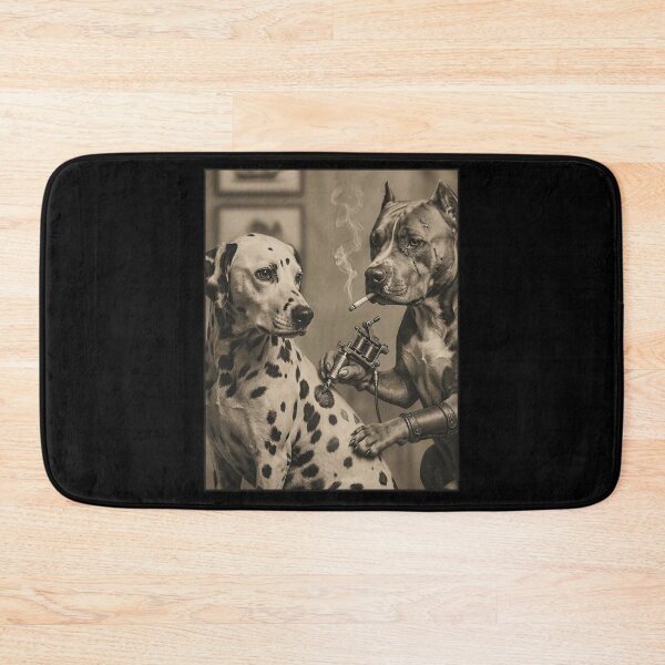 Item preview, Gritty Vintage Pitbull Tattooing Spotted Dalmatian designed and sold by k3rstman1.