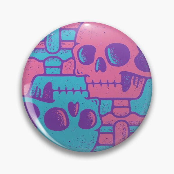 Item preview, Retro Pink and Blue Skulls designed and sold by Remontadarnia.