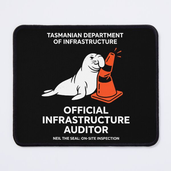 Item preview, Neil The Seal Tasmanian Infrastructure Auditor designed and sold by k3rstman1.