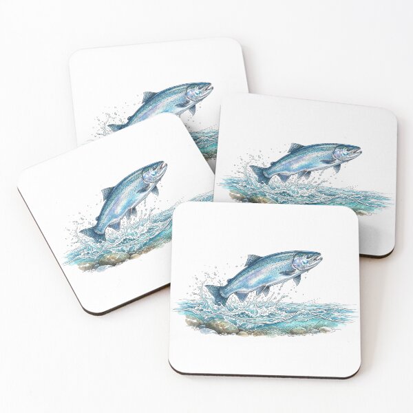Item preview, Steelhead Trout Fishing Wildlife Sticker designed and sold by Mathias Yakubu Design.