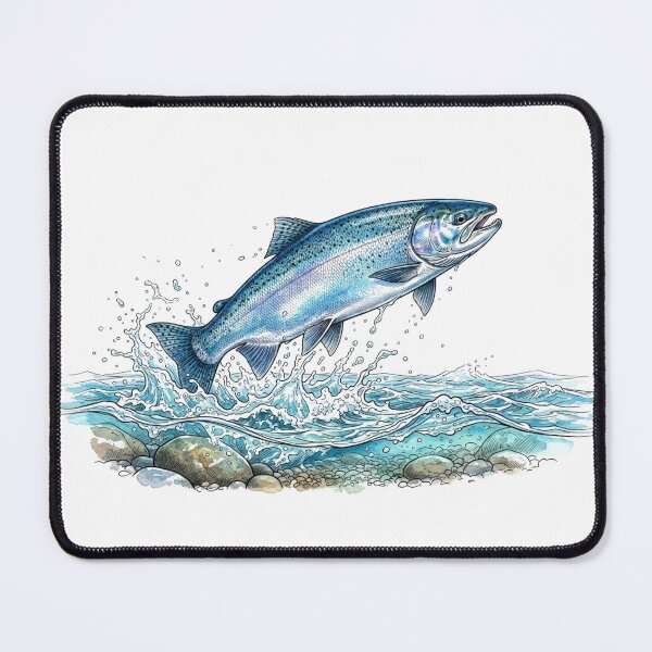 Item preview, Steelhead Trout Fishing Wildlife Sticker designed and sold by Mathias Yakubu Design.