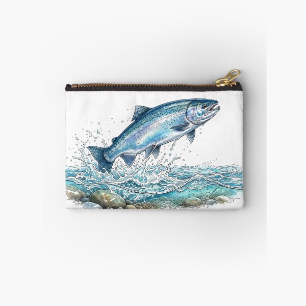 Item preview, Steelhead Trout Fishing Wildlife Sticker designed and sold by Mathias Yakubu Design.