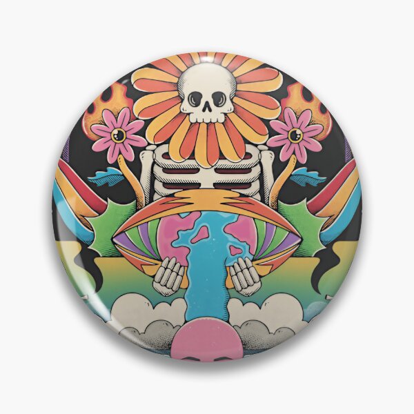 Item preview, Psychedelic Skeleton Earth Ritual designed and sold by Remontadarnia.