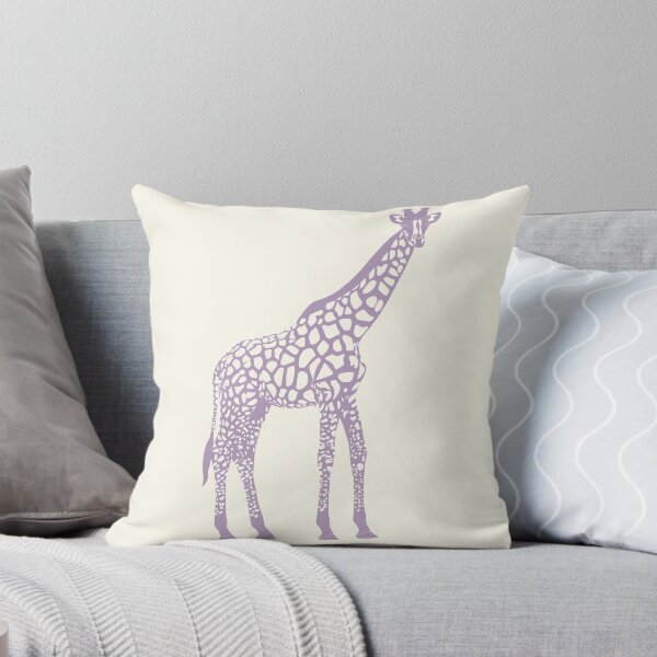 Item preview, Minimal Monochrome Giraffe Line Art Scandinavian Style Animal Illustration Purple designed and sold by Nasdigitalart.