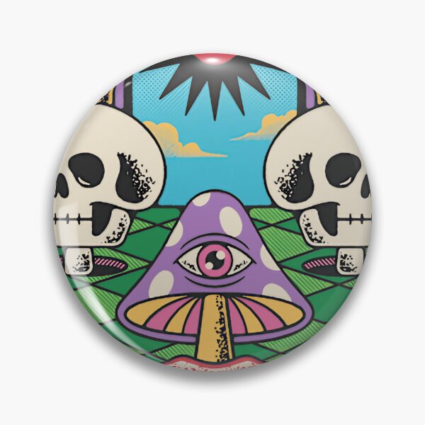 Item preview, Surreal Skull and Mushroom Landscape designed and sold by Remontadarnia.