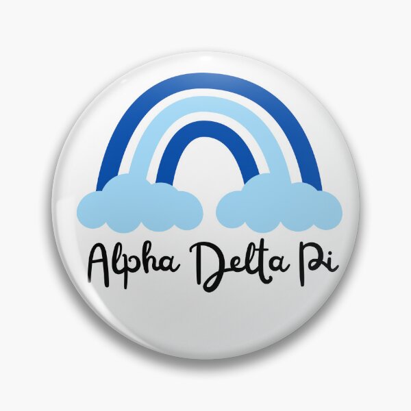 Item preview,  Alpha Delta Pi Sorority Blue Monochrome Rainbow designed and sold by JaymeOctober.