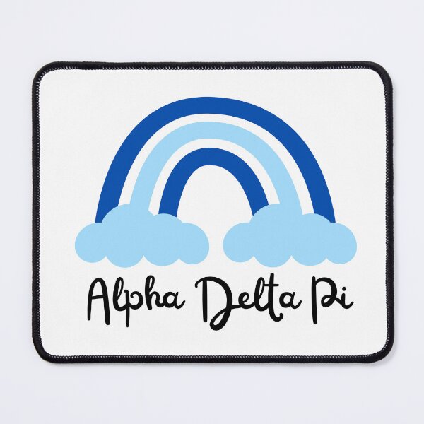 Item preview, Alpha Delta Pi Sorority Blue Monochrome Rainbow designed and sold by JaymeOctober.