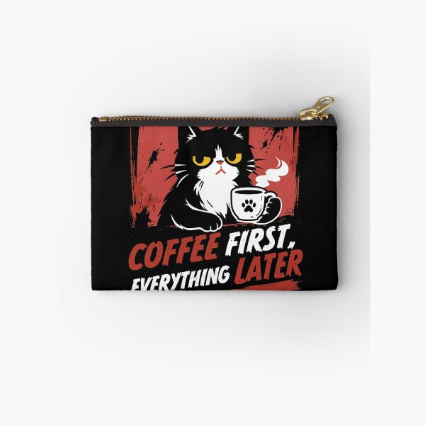Item preview, Moody Black Cat Needs Coffee - Funny Coffee Lover Design_BK designed and sold by AckeeWolf.