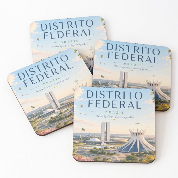 Item preview, Brasília Federal District Brazil Travel Poster | Modern Landmark Wall Art designed and sold by ElartedeNoel.