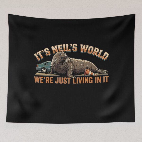 Item preview, Funny Neil The Seal Neils World Road Block designed and sold by k3rstman1.
