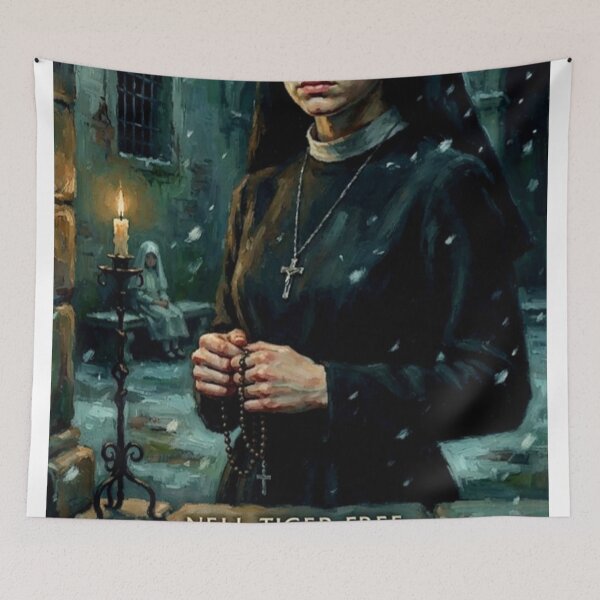Item preview, The First Omen Retro Gothic Horror Tribute Art Poster designed and sold by Art's Diner.