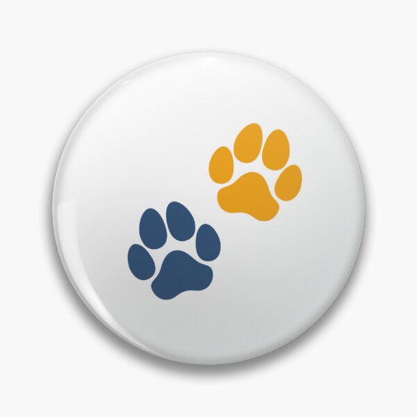 Item preview, Yellow and Navy Paw Prints designed and sold by feliciap17.