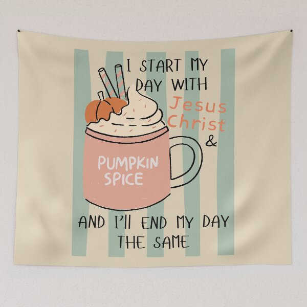 Item preview, Jesus Christ and Pumpkin Spice Coffee Lover, Fall For Jesus, Pumpkin Spice Latte, Cute Christian Fall  designed and sold by Forevermore.