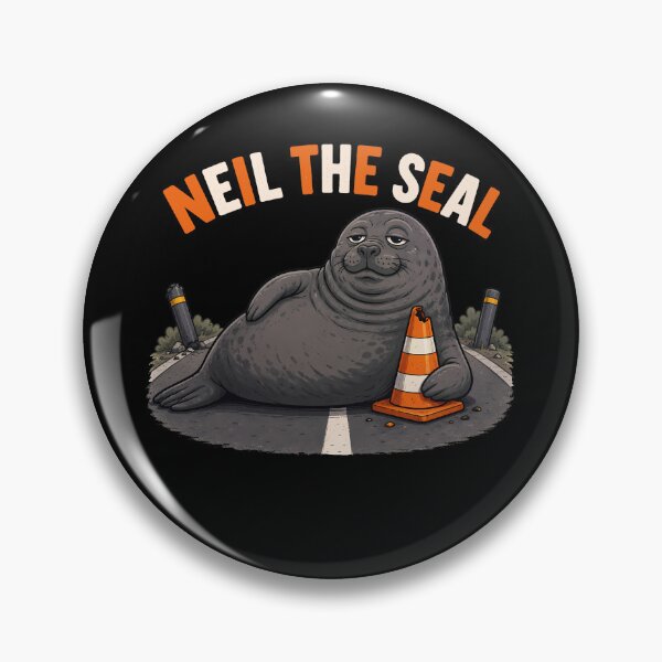 Item preview, Neil The Seal Funny Traffic Cone Cartoon designed and sold by k3rstman1.