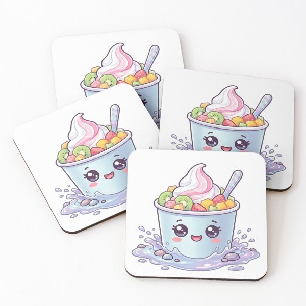 Item preview, Cute Frozen Yogurt Froyo Sticker designed and sold by Mathias Yakubu Design.