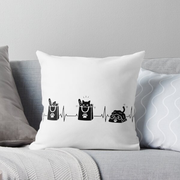 Item preview, ❤️ HEARTBEAT COLLECITON ❤️ - Heartbeat Cat - Interrupted by Grocery Bag Trap designed and sold by WheelieGdArt.