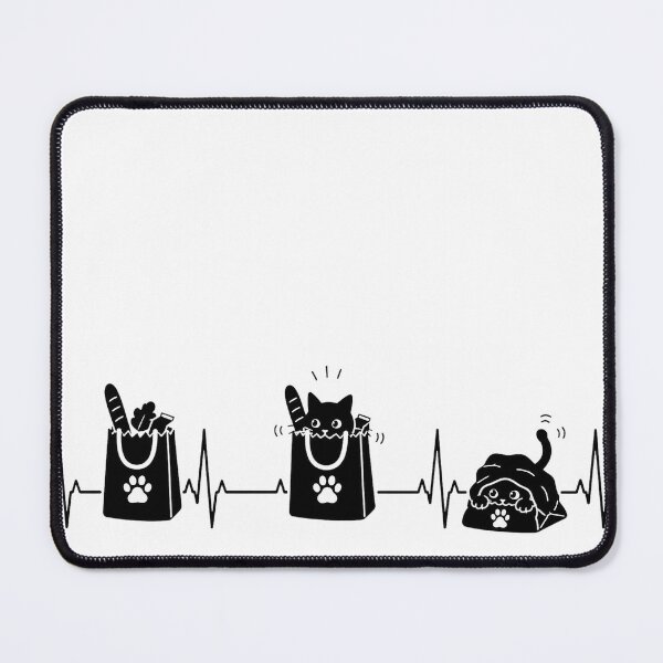 Item preview, ❤️ HEARTBEAT COLLECITON ❤️ - Heartbeat Cat - Interrupted by Grocery Bag Trap designed and sold by WheelieGdArt.