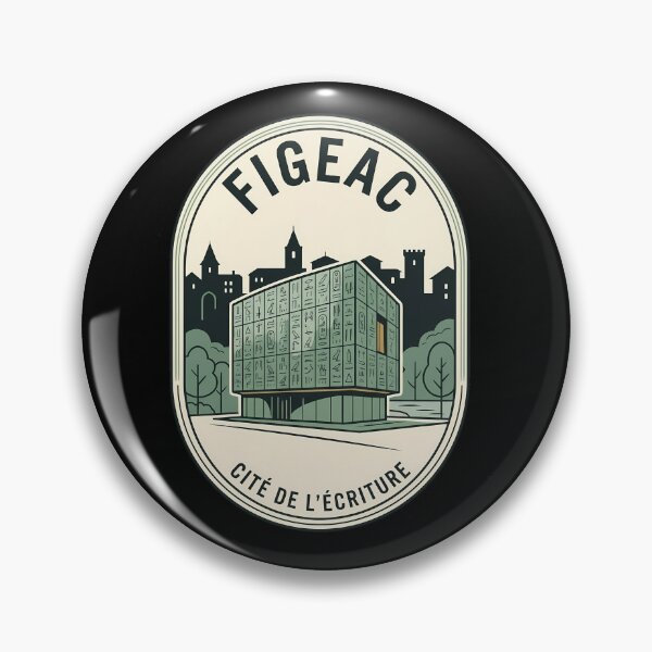 Item preview, Figeac France Vintage Travel Emblem Cité de l'Écriture designed and sold by k3rstman1.