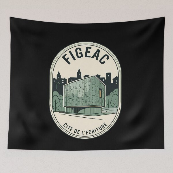 Item preview, Figeac France Vintage Travel Emblem Cité de l'Écriture designed and sold by k3rstman1.