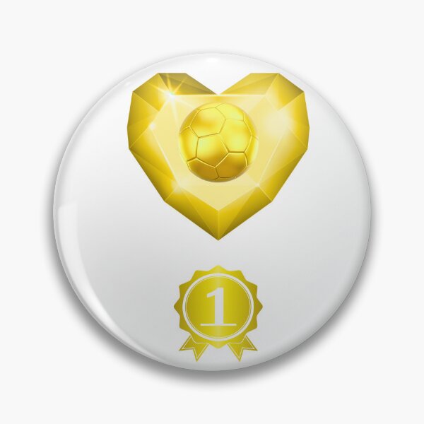Item preview, Golden Soccer Ball Heart and Number 1 Champion Medal designed and sold by Art IN Pack.