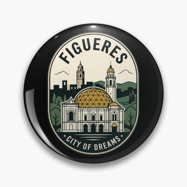 Item preview, Figueres Spain City of Dreams Vintage Travel Emblem designed and sold by k3rstman1.