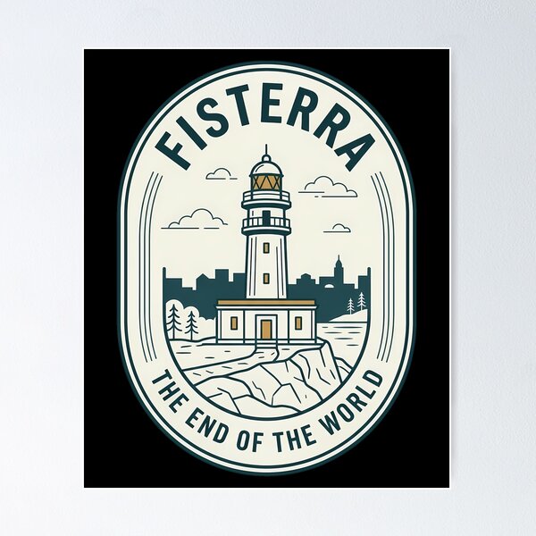 Item preview, Fisterra Cape Finisterre Vintage Travel Emblem designed and sold by k3rstman1.