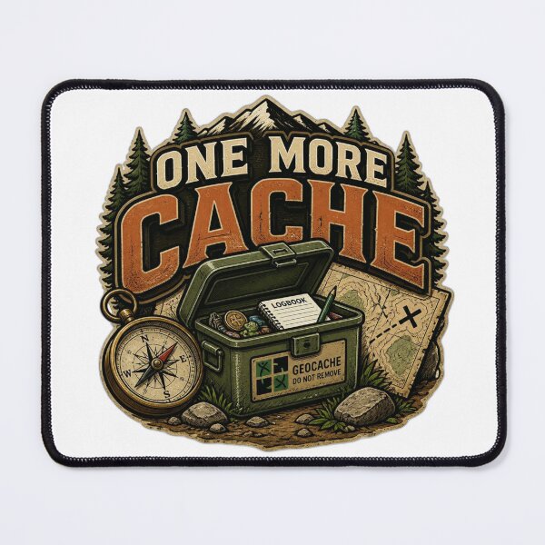 Item preview, One More Cache - Geocaching Addiction Design designed and sold by IamKristopher.