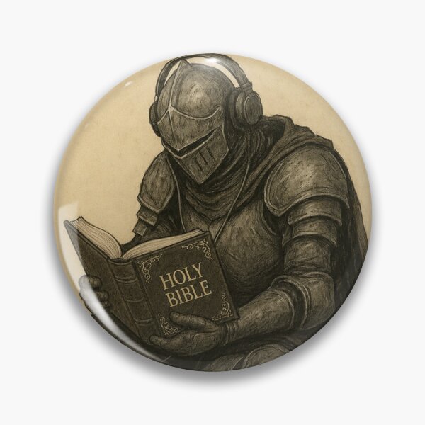 Item preview, Knight Reading the Holy Bible | Christian Faith Vintage Sepia Art designed and sold by Jesus-istheway.