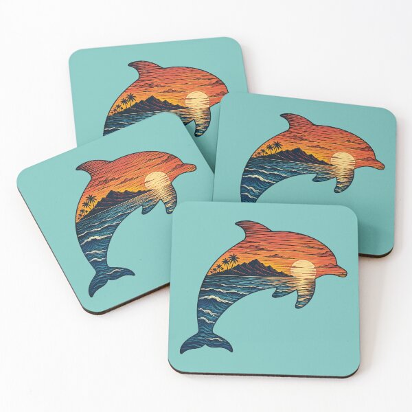 Item preview, Dolphin - Ocean Sunset - Wildlife designed and sold by krewyork.