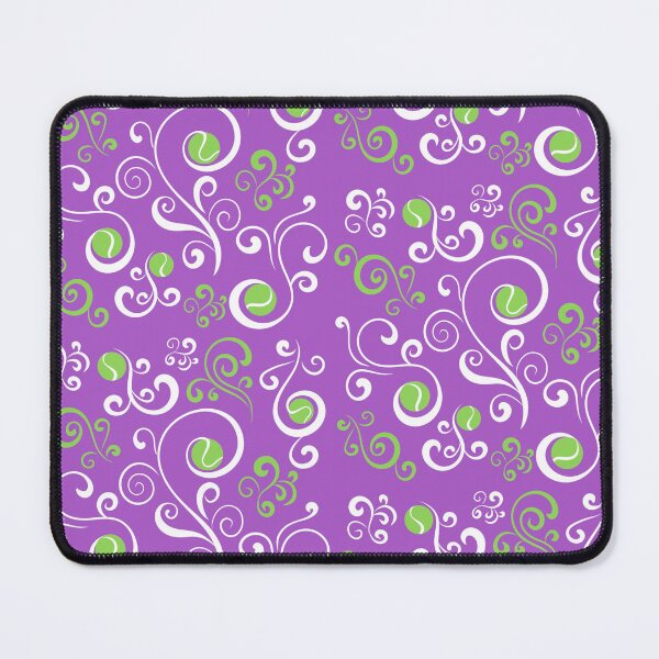 Item preview, Tennis ball swirls on plum designed and sold by ArtbyCouture.