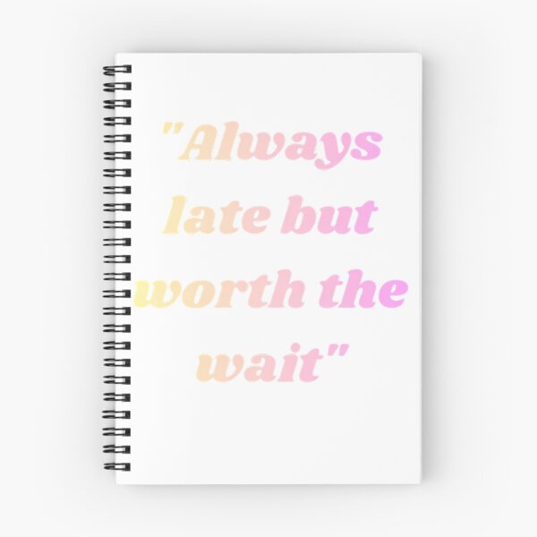 Item preview, Always Late But Worth The Wait Funny Retro Gradient Quote designed and sold by Jelicint.
