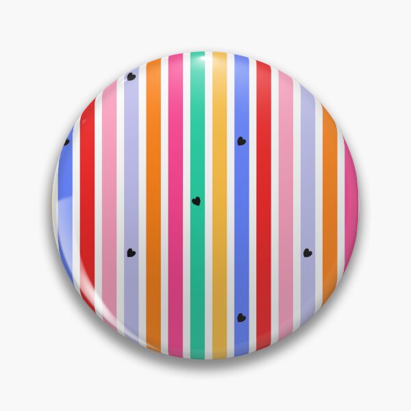 Item preview, Rainbow Candy Stripe Hearts Pattern designed and sold by Patterns & Love .