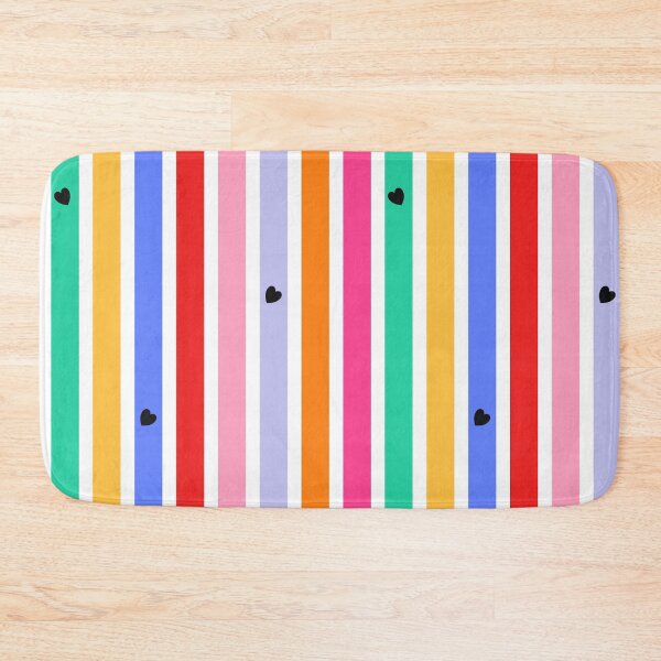 Item preview, Rainbow Candy Stripe Hearts Pattern designed and sold by Patterns & Love .