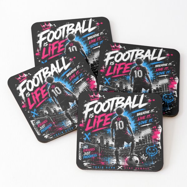 Item preview, Football Is Life Street Style Soccer Design designed and sold by LegendCourt.
