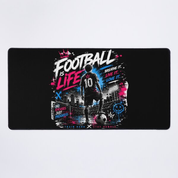 Item preview, Football Is Life Street Style Soccer Design designed and sold by LegendCourt.