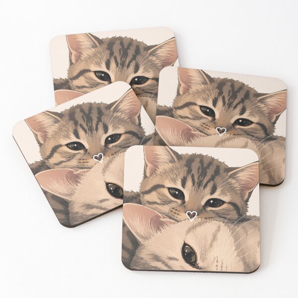 Item preview, Cute Cuddling Cats | Cozy Kittens Love Aesthetic Illustration designed and sold by Jesus-istheway.