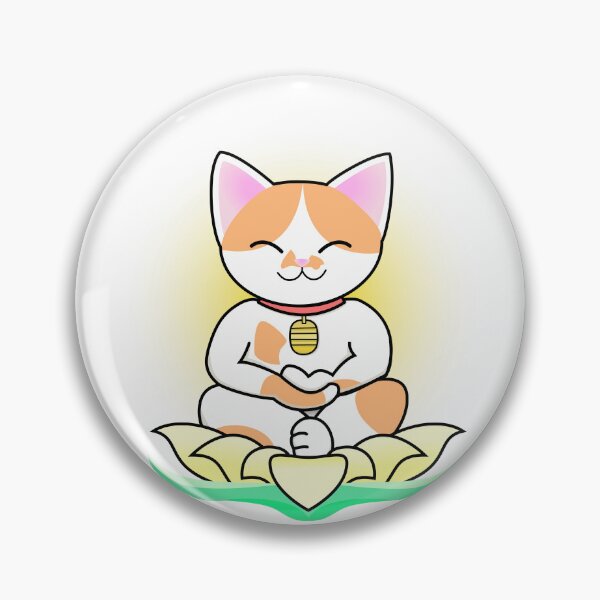 Item preview, Meditating Chisai Cat designed and sold by fishbirdstudios.
