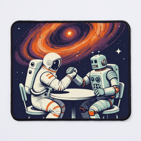 Item preview, Space man vs. robot arm wrestling designed and sold by SportsShip.