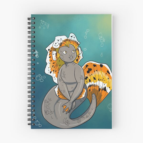 Item preview, Cute Spotted Lionfish Mermaid Illustration Under the Sea designed and sold by GloomWild.
