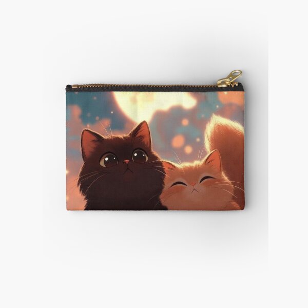 Item preview, Moonlit Kittens | Cute Cat Couple Under the Full Moon designed and sold by Jesus-istheway.