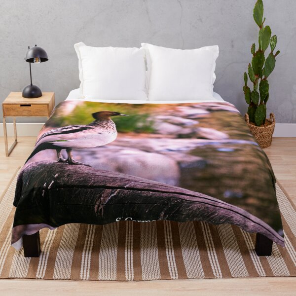 Item preview, Peaceful Duck on Wooden Fence River Landscape Art - Queensland designed and sold by AuraInkSC.