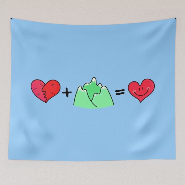 Item preview, A broken heart + Mountain = A happy heart designed and sold by DibujandoPorfa.