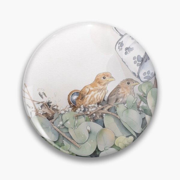 Item preview, Baby Birds In A Door Wreath designed and sold by PandLcreations.