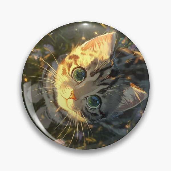 Item preview, Curious Kitten in a Wildflower Garden | Dreamy Cute Cat Aesthetic designed and sold by Jesus-istheway.