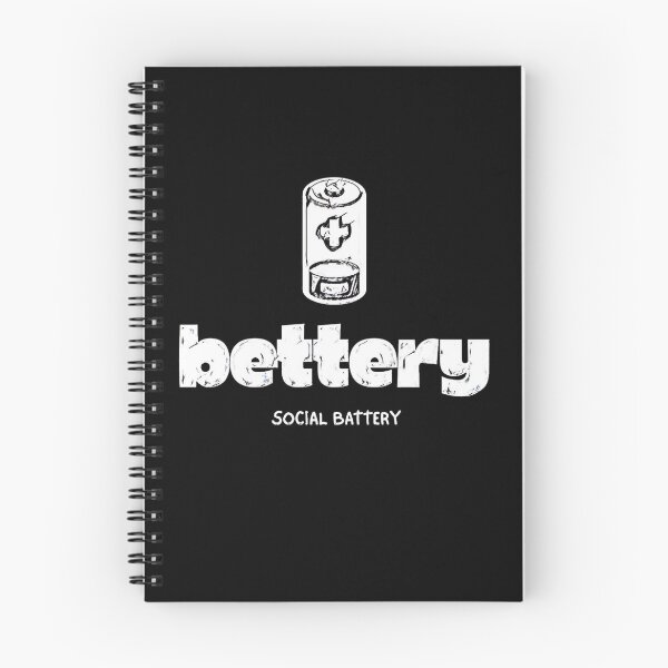 Item preview, Social Battery Low Introvert Humor Sketch Typography Art designed and sold by Dream Weave Studio.