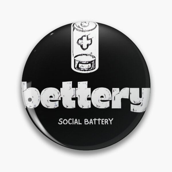 Item preview, Social Battery Low Introvert Humor Sketch Typography Art designed and sold by Dream Weave Studio.