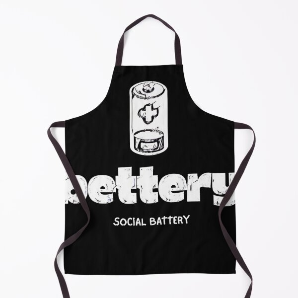 Item preview, Social Battery Low Introvert Humor Sketch Typography Art designed and sold by Dream Weave Studio.