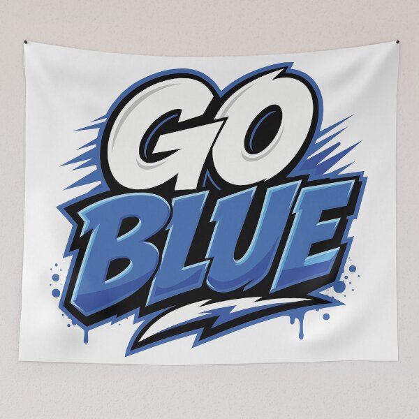 Item preview, GO BLUE for CAMP COLOR WARS designed and sold by KUSTOM CAMP CREATIVES.