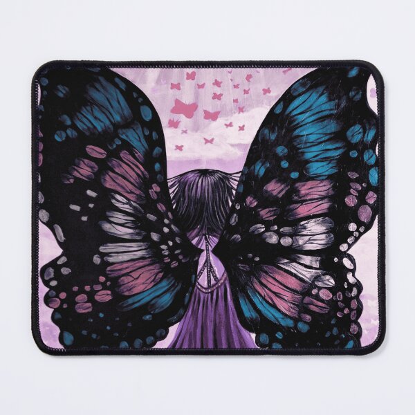 Item preview, Dark Angel Gothic Butterfly Wings Purple Gown Painting designed and sold by GloomWild.